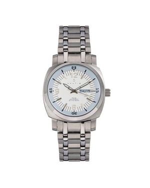 Nautis Stealth Bracelet Watch W/Day/Date - Metallic