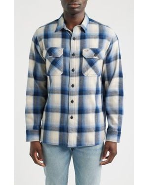 Pendleton Burnside Cotton Flannel Shirt - Blue
