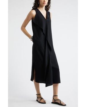 Nordstrom Ruffle Front Sleeveless Dress - Black