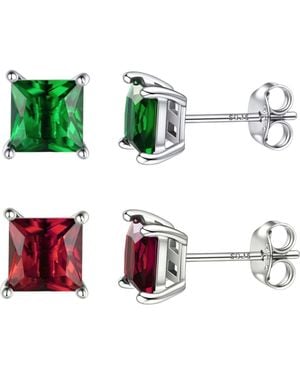 Donatello Gian 2Pk Sterling Earrings Set - Green