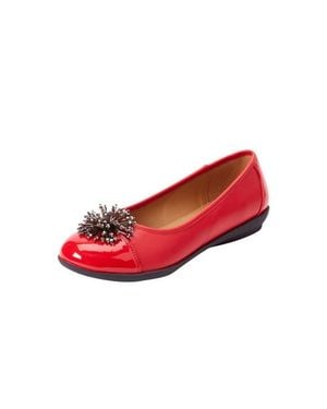 Comfortview The Jancis Slip On Flat - Red