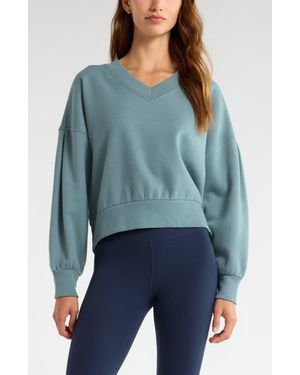 Zella Cloud Fleece Sweatshirt - Blue