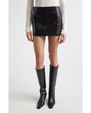 Stand Studio Jayda Leather Miniskirt - Black