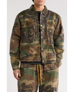 DIET STARTS MONDAY Hopkins Camo Utility Jacket - Brown