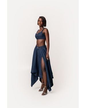 Ofuure Sabina Handkerchief Skirt - Blue