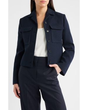 Theory Crop Utility Jacket - Blue