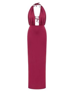Jendue Siena Denim Maxi Dress - Pink
