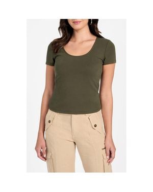 Guess Lena Rib Top - Green