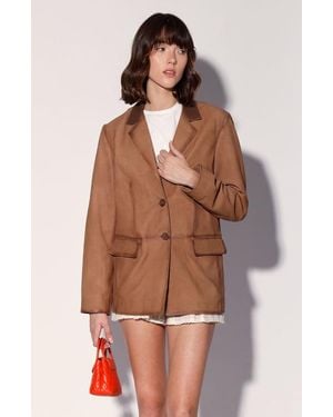 Walter Baker Ray Leather Blazer - Brown