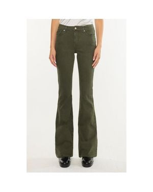 Kancan High Rise Flare Jeans - Green