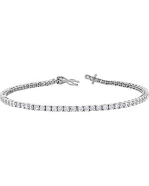LuvMyJewelry Azora 4 Ct 10K Lab Grown Tennis Bracelet - Metallic