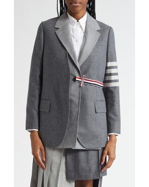 Thom Browne 4-Bar 2-In-1 Wool & Cashmere Sport Coat - Gray