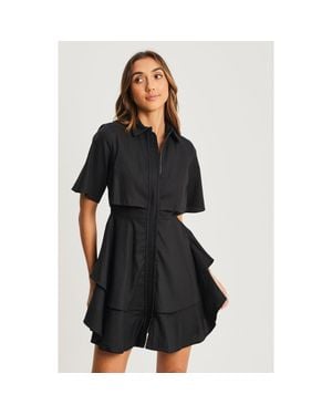 Willa Hugh Layered Dress - Black
