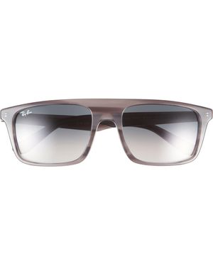 Ray-Ban 57Mm Gradient Square Sunglasses - Gray