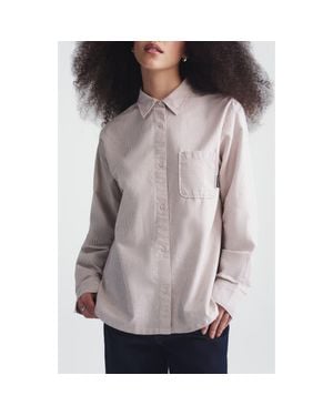 Brooklyn Industries Burgundy Stripe Shirt - Gray