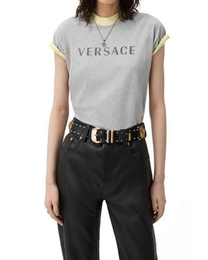 Versace Reversible Logo Graphic T-Shirt - Black