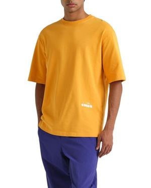 Diadora Legacy Ii Embroidered Cotton Graphic T-Shirt - Blue