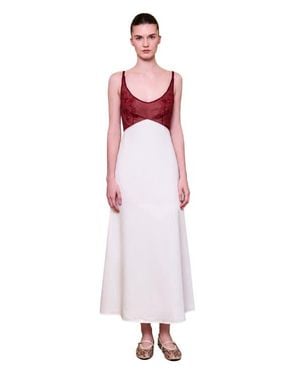 Pcfg The Broderie Anglaise Edit Embroidered Floral Midi Dress - White