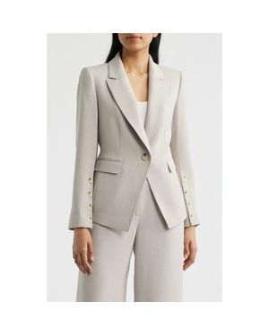 Tahari One-Button Blazer - Gray