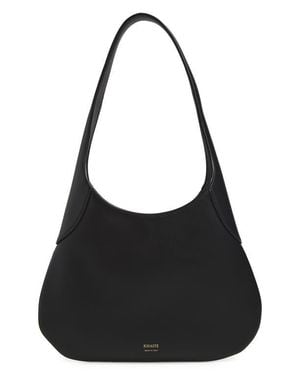KHAITE Small Joan Leather Hobo Bag - Black