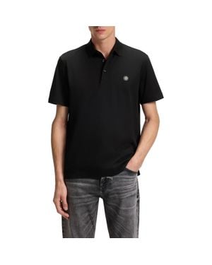 BOSS Parris Solid Cotton Polo - Black