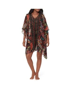 Miraclesuit Pluma Orla Metallic Caftan - Brown