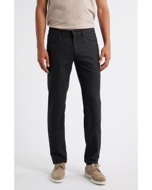 Brax Chuck Modern Fit Ceramica Flannel Five-Pocket Pants - Black