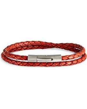 Jonas Studio Braided Leather Wrap Bracelet - Red