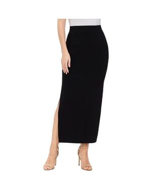 Kimi + Kai Side Slit Knit Maxi Skirt - Black