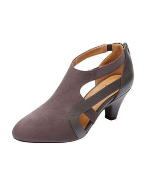 Comfortview The Sage Suede Like Shootie Pump - Brown