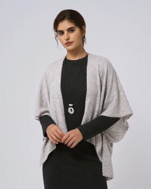 JUANA Cashmere Cape - White