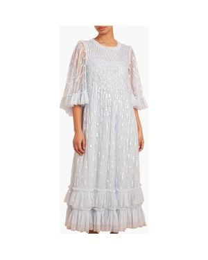 Needle & Thread Sequin Dash Ballerina Dress - Gray
