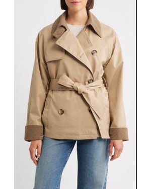 Sam Edelman Short Trench Coat - Natural