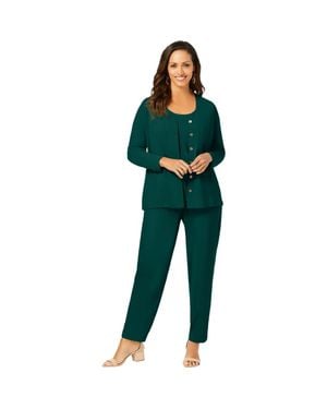 Jessica London Stretch Knit 4-Piece Wardrober - Green