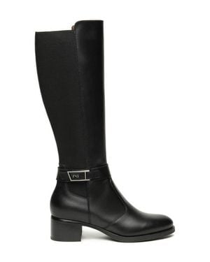 Nero Giardini Block Heel Tall Boot - Black