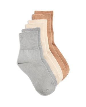 Hue 3-Pack Bobby Socks - Gray