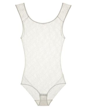 Natori Bliss Allure Lace Bodysuit - White