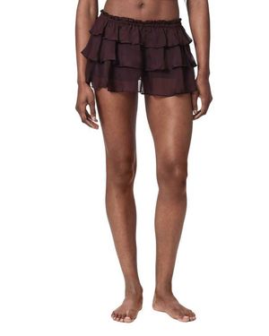 AllSaints Ruffle Silk Skort - Multicolor