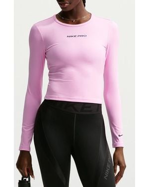 Nike Pro Sculpt Dri-Fit Long Sleeve Top - Pink