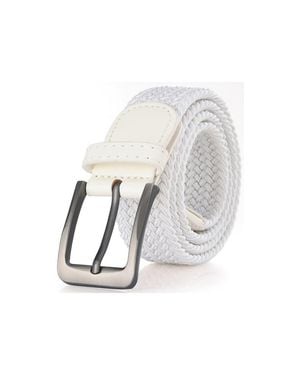 Gallery Seven Braided Stretch Belt - White