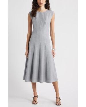 Nordstrom Seamed Wool Blend Midi Dress - Multicolor