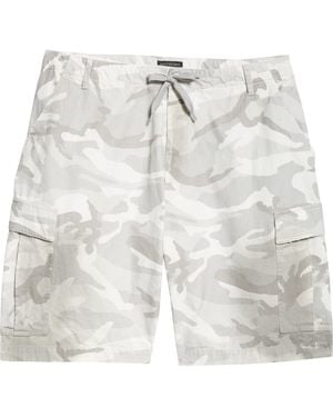 Balenciaga Camo Cotton Ripstop Cargo Shorts - White