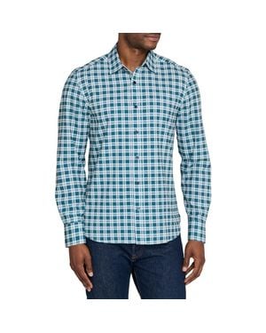 Con.struct Check Woven Long Sleeve Basic - Blue