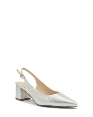 Paradox London Imelda Slingback Pointed Toe Pump - White