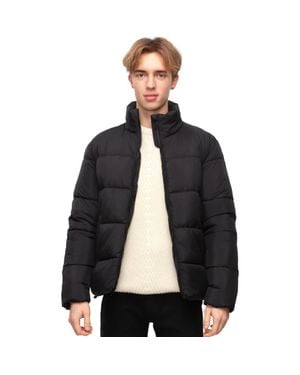 Rokka&Rolla Lightweight Modern Puffer Jacket - Black