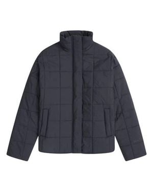 Animal Nina Grid Quilted Padded Jacket - Blue