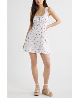BP. Stretch Cotton Minidress - White