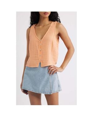 Rip Curl Premium Surf Cotton Crop Tank - Orange