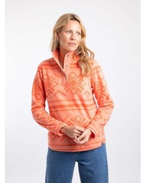Weird Fish Amy Microfleece Sweatshirt - Orange