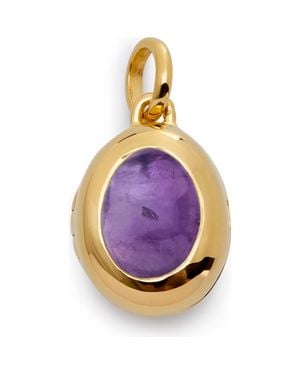 Monica Vinader Birthstone Locket Pendant - Purple